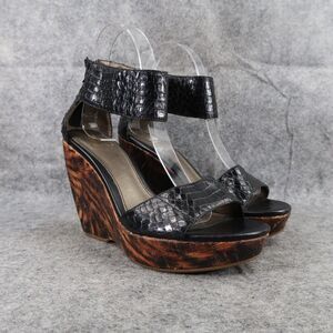 Isola Shoes Womens 7 Sandal Wedge Fashion Ankle Strap Platform Oasis Snake Print